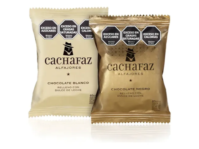 ALFAJOR CACHAFAS BLANCO Y NEGRO X UN